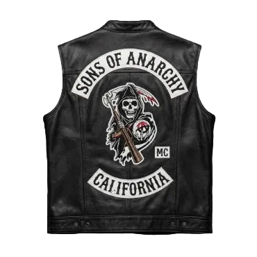 Black Leather Vest For Men