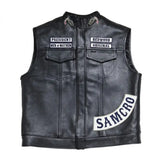 Black Leather Vest For Men