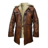 Brown Sheepskin Leather Jacket For Men
