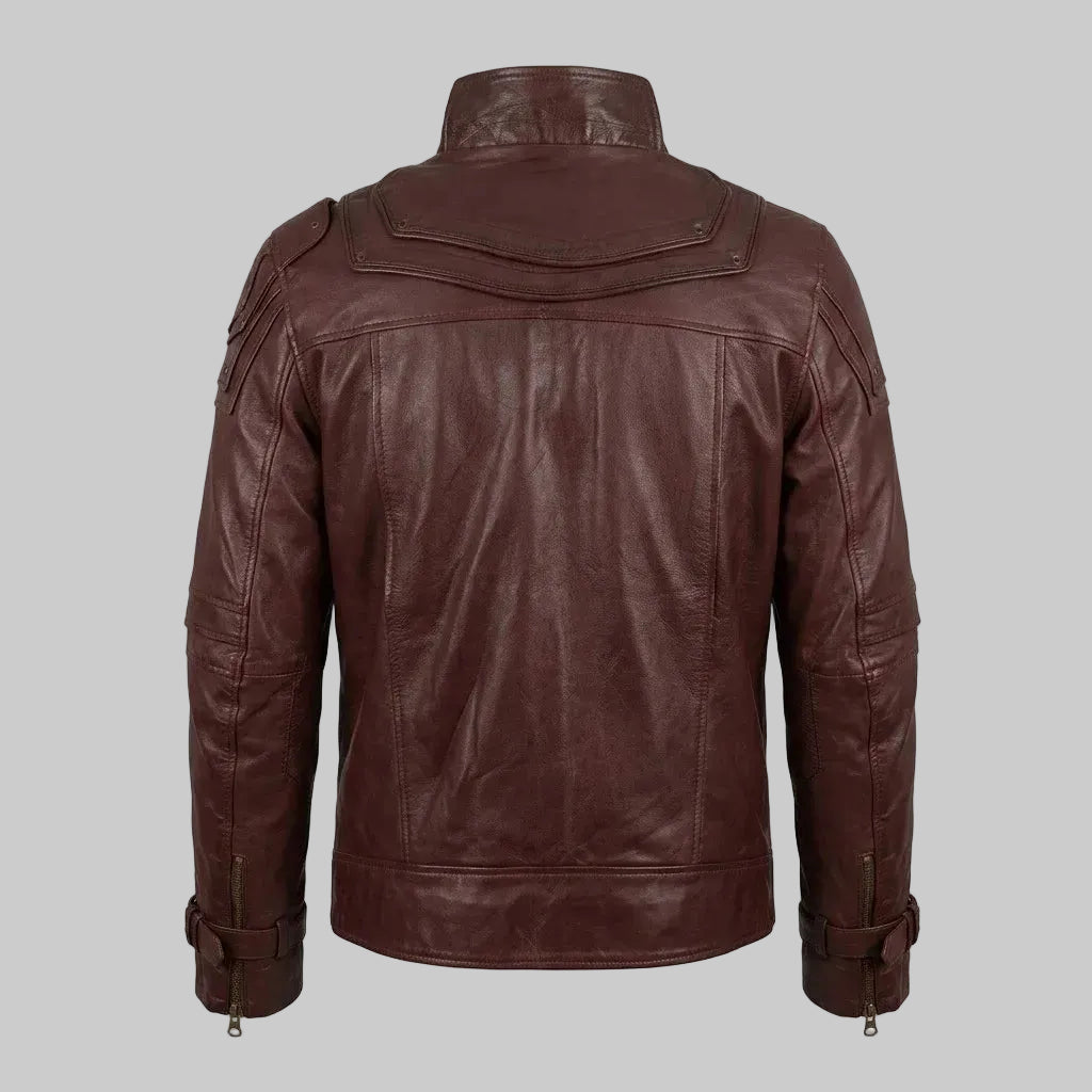Men's Brown Real Sheepskin Leather Movie Inspired Jacket