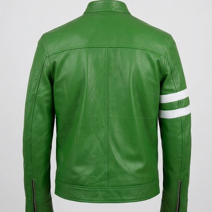Men's Green Sheepskin Leather Jacket