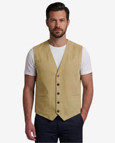 Men's Khaki Cotton Multi-Pocket Utility Vest