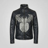 Men's Real Sheepskin Black Leather Movie Inspired Jacket