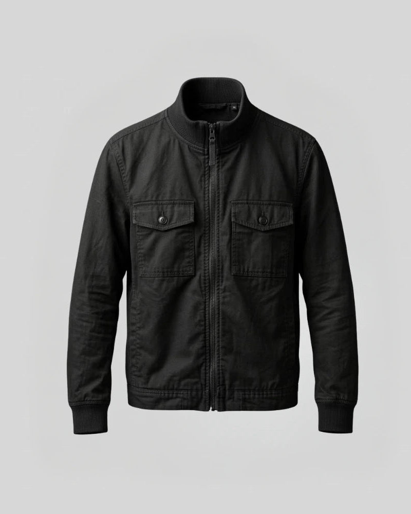 Black jacket on a light gray background