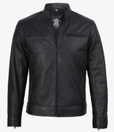 Men's Sheep Leather Matte Black Jacket
