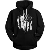 Men's USA Flag Black Pullover Hoodie