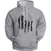 Men's USA Flag Gray Pullover Hoodie