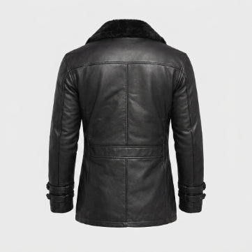 Men's Black Sheepskin Leather Video Game Jacket