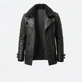 Men's Black Sheepskin Leather Video Game Jacket