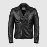 Men's Black Sheepskin Series Inspired Style Leather Jacket