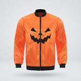 Men's Orange Halloween Pumpkin Bomber Jacket