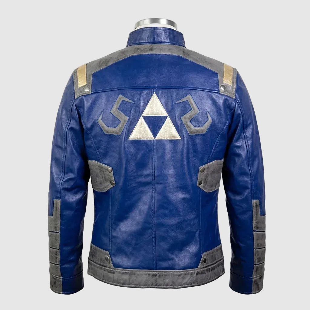 Men's Sheepskin Blue Leather Movie Inspired Jacket
