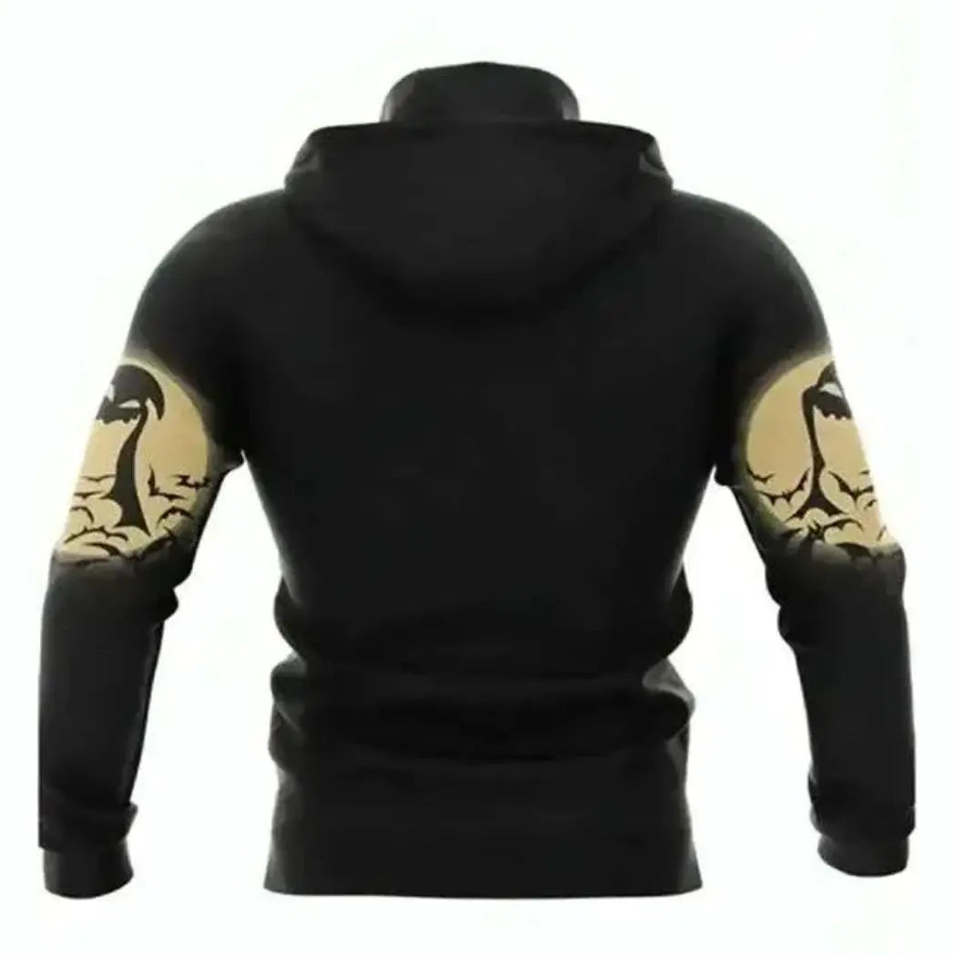 Unisex Black Fleece Hoodie with Viscose Lining