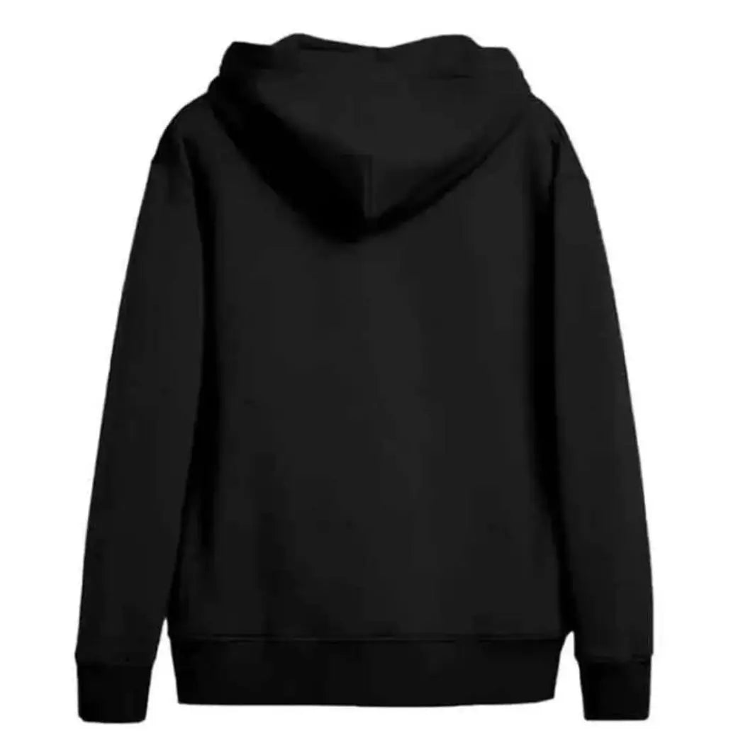 Unisex Black Fleece Pullover Hoodie