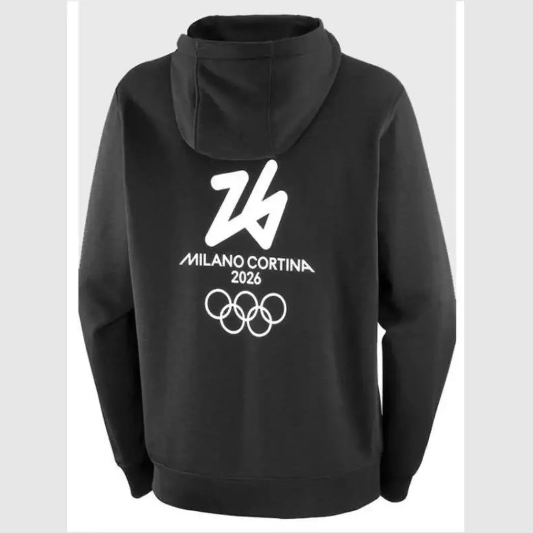 Unisex Black Fleece Pullover Hoodie