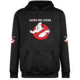 Unisex Black Hooded Fleece Pullover