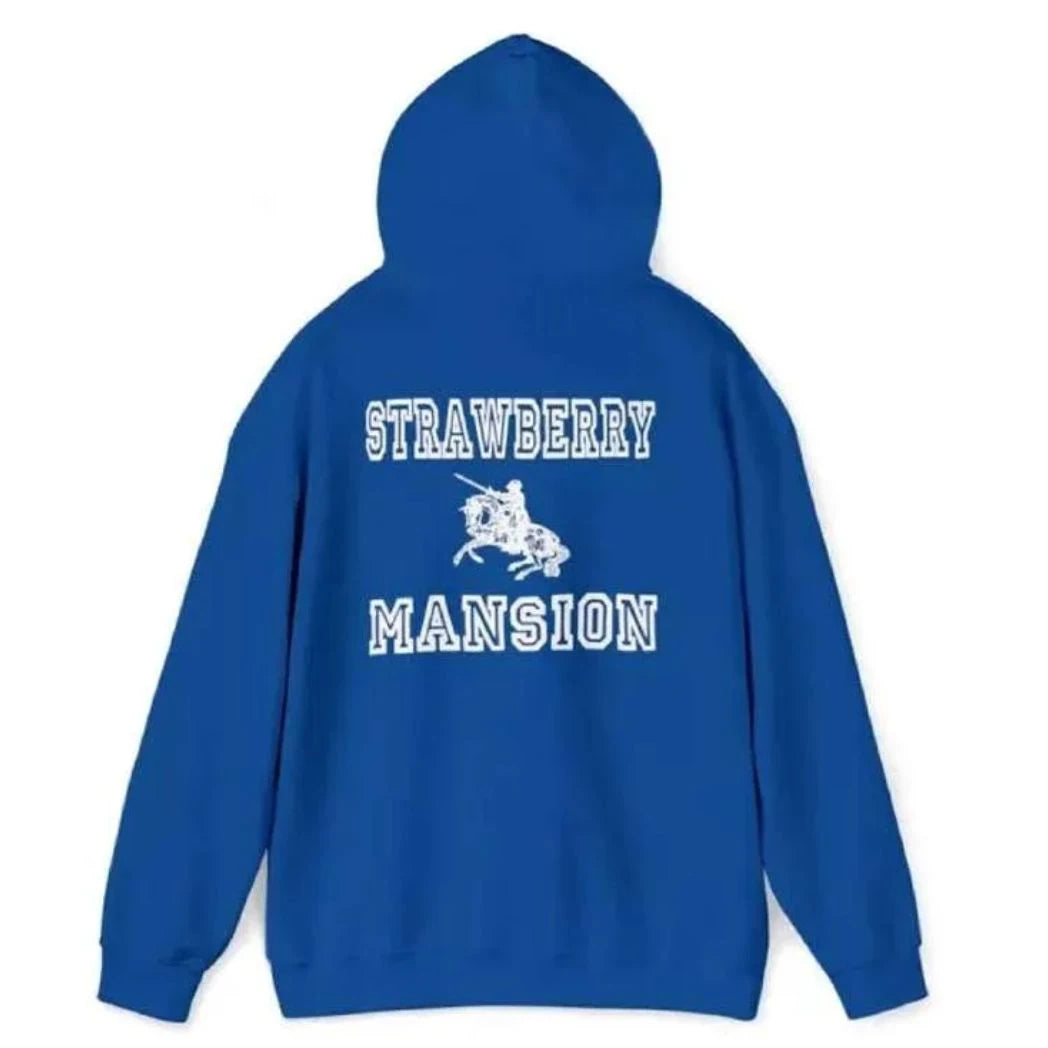 Unisex Blue Color Fleece Pullover Hoodie