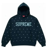 Unisex Blue Streetwear Fleece Pullover Hoodie