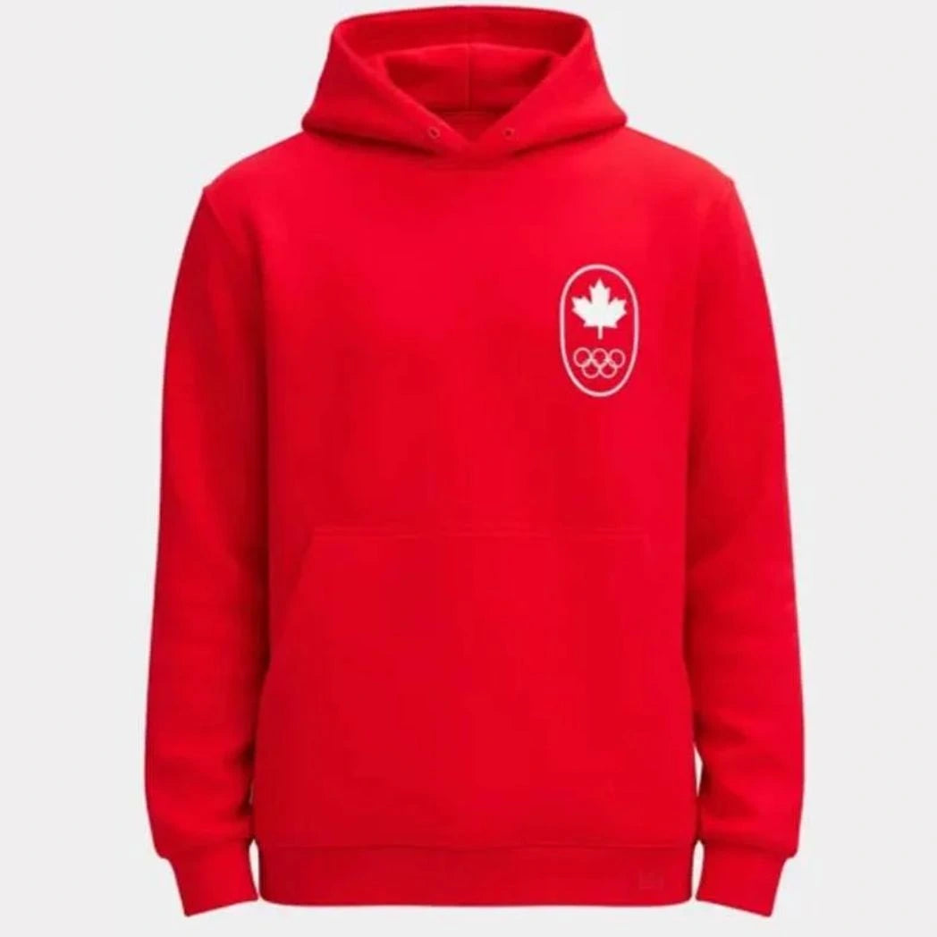 Unisex Bold Red Everyday Pullover Fleece Hoodie