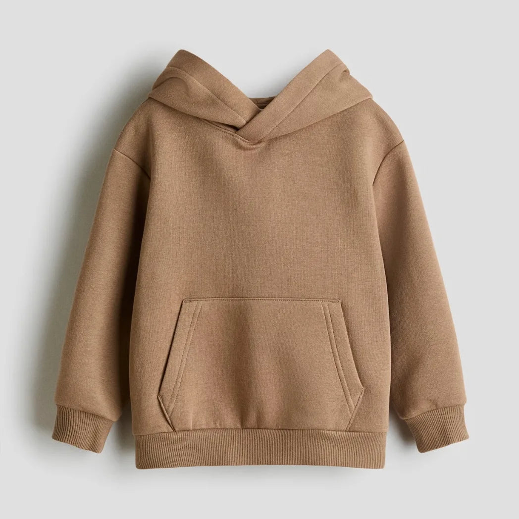 Unisex Brown Organic Cotton Pullover Hoodie