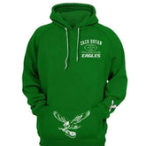 Unisex Green Color Fleece Pullover Hoodie