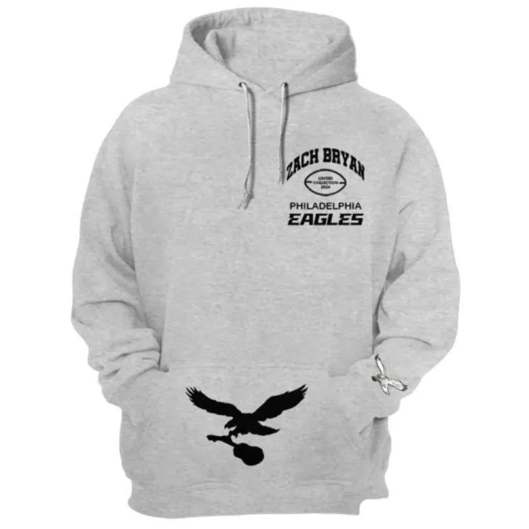 Unisex Grey Color Fleece Pullover Hoodie