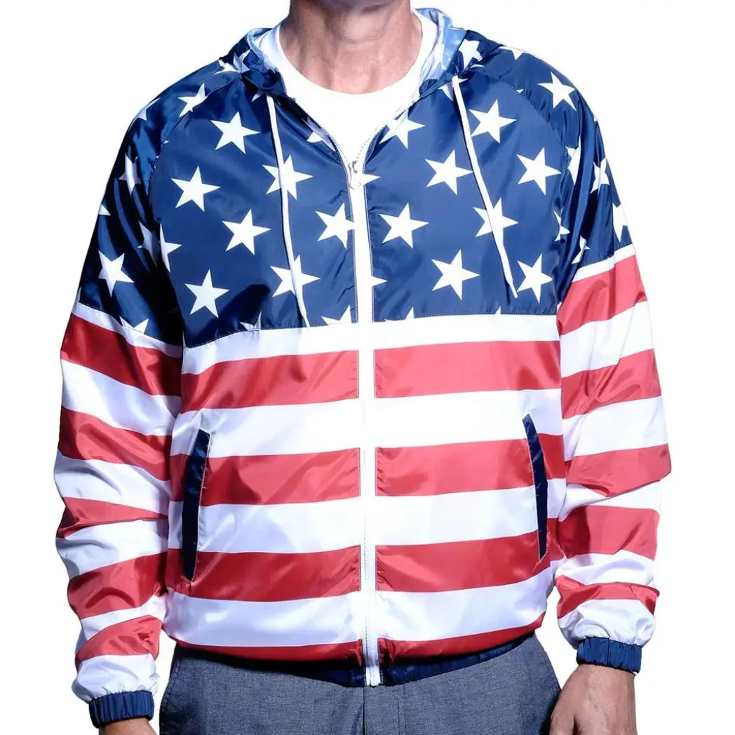 Unisex Patriot Lightweight USA Windbreaker Jacket