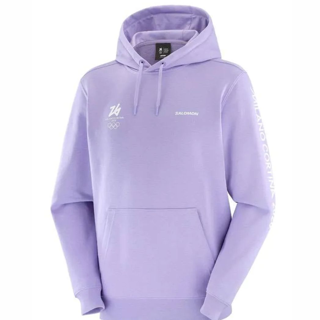 Unisex Purple Fleece Pullover Hoodie