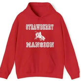 Unisex Red Color Fleece Pullover Hoodie
