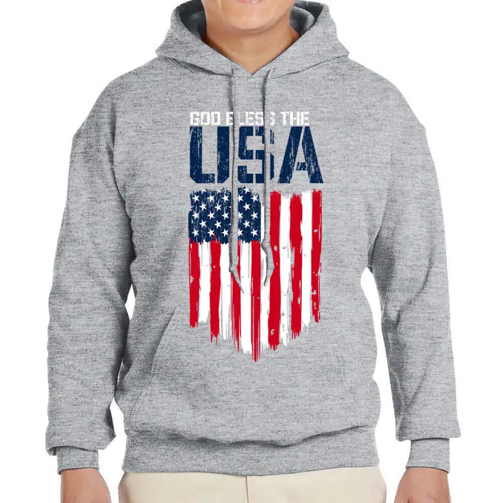 Unisex USA Stars & Stripes Pullover Hoodie