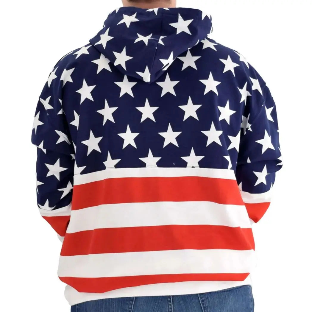 Unisex Vintage American Flag Stars & Stripes Hoodie