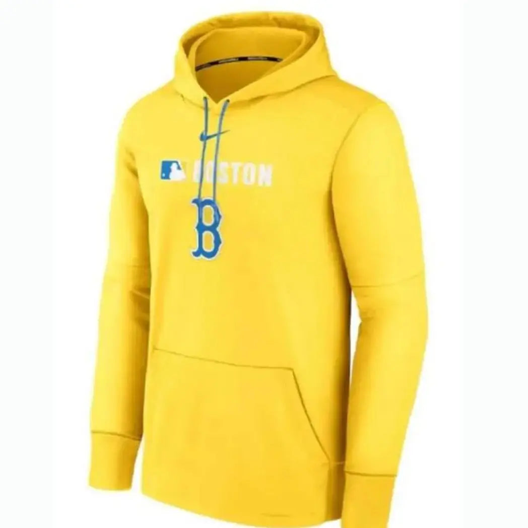 Unisex Yellow Fleece Pullover Hoodie