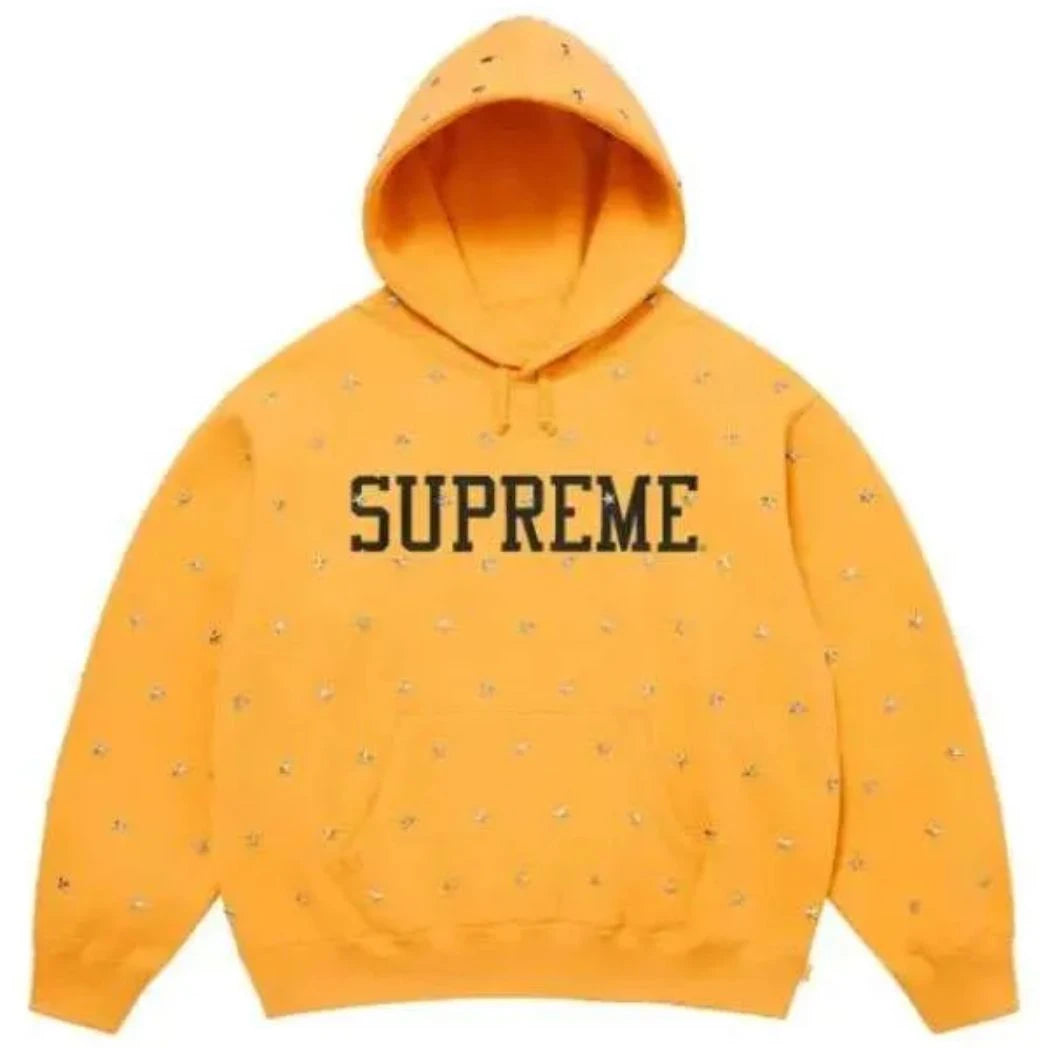 Unisex Yellow Streetwear Fleece Pullover Hoodie