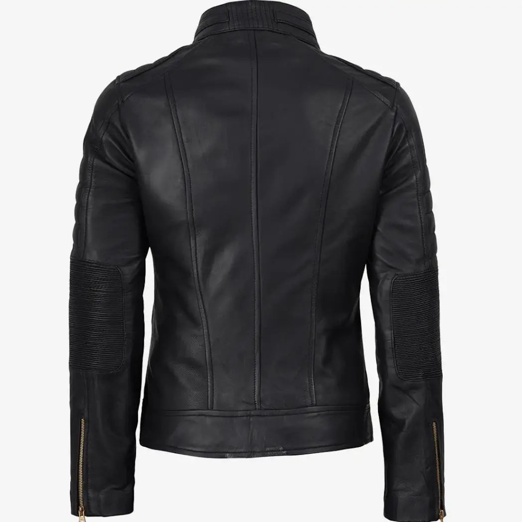 Women's Black Leather Real Lambskin Leather Jacket