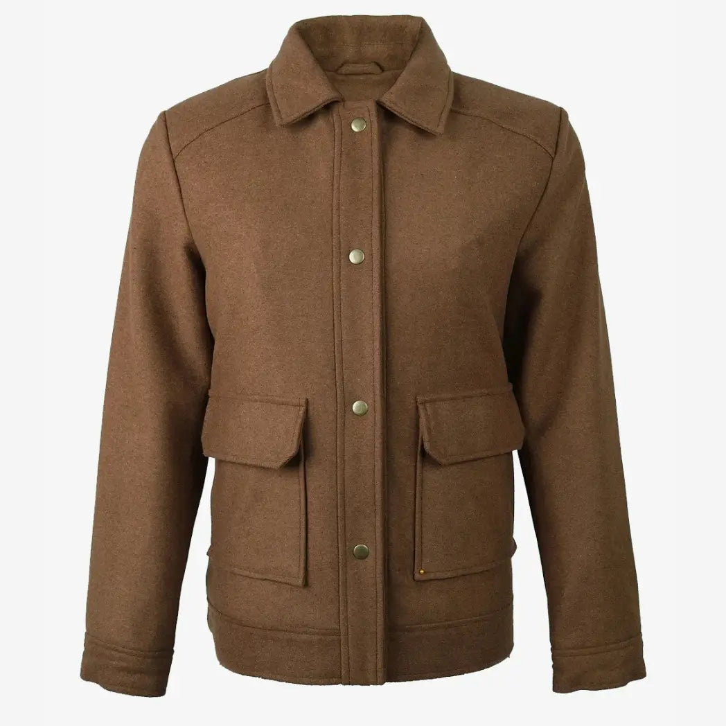 Women’s Brown Wool Utility Jacket