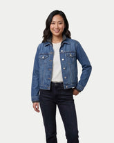 Women's Blue Premium Cropped Denim Jacket