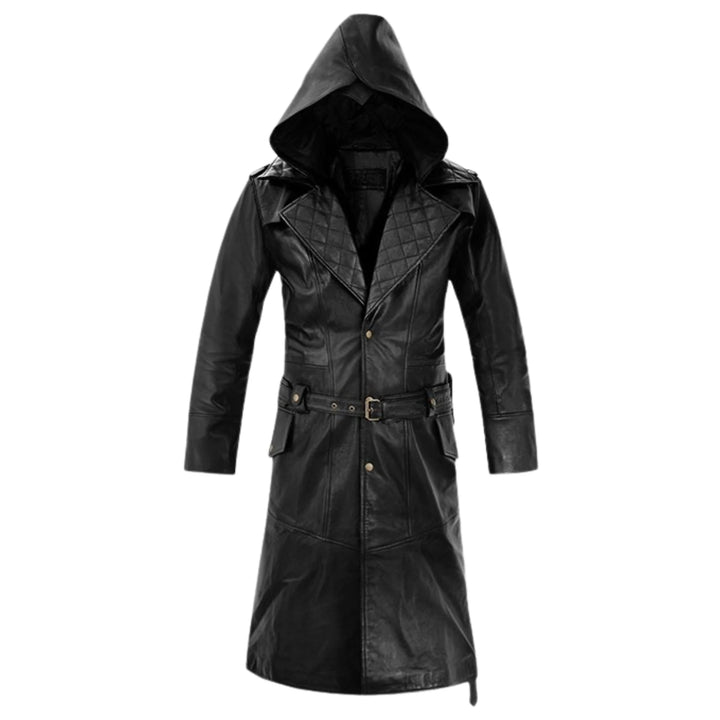 Assassins Creed Jacob Frye Black Leather Trench Coat
