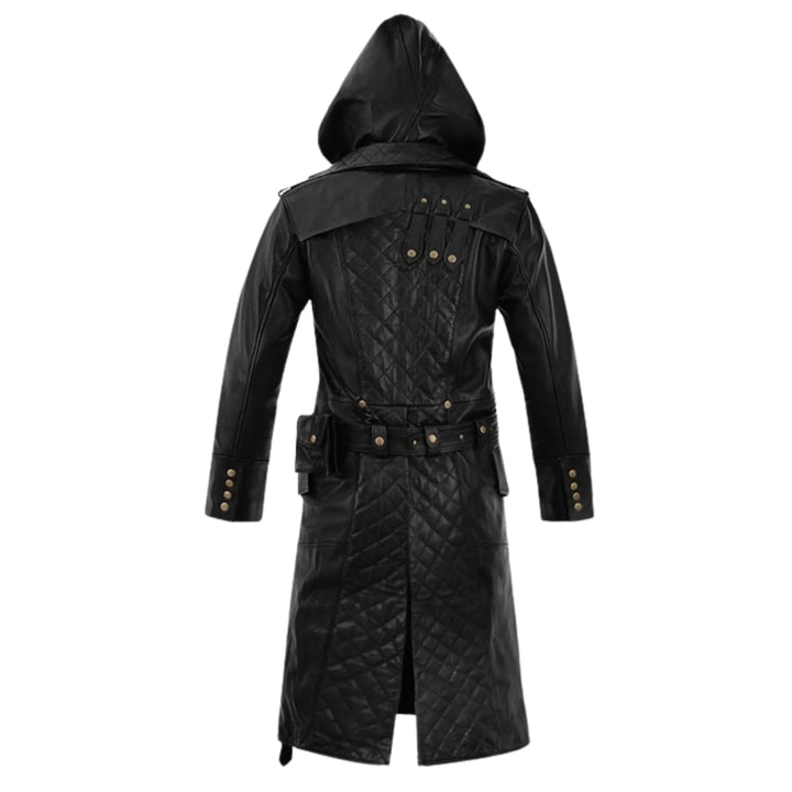 Assassins Creed Jacob Frye Black Leather Trench Coat