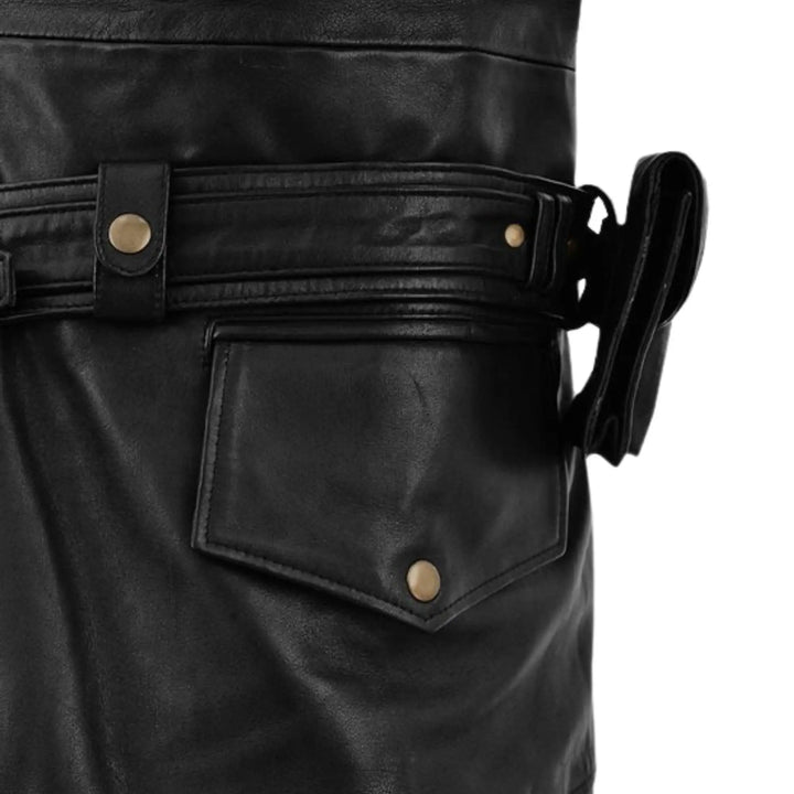 Assassins Creed Jacob Frye Black Leather Trench Coat