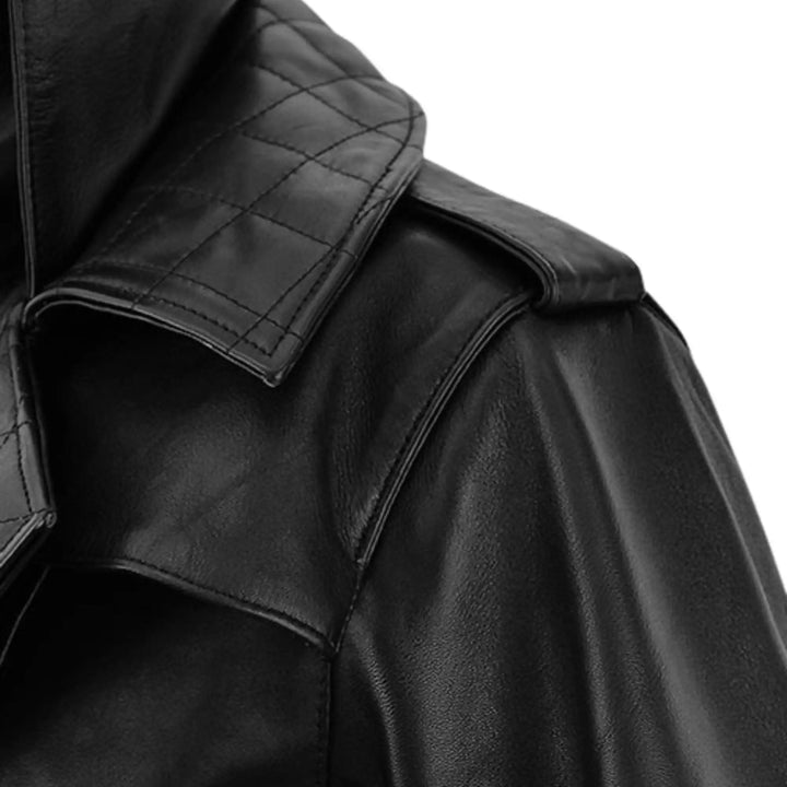 Assassins Creed Jacob Frye Black Leather Trench Coat