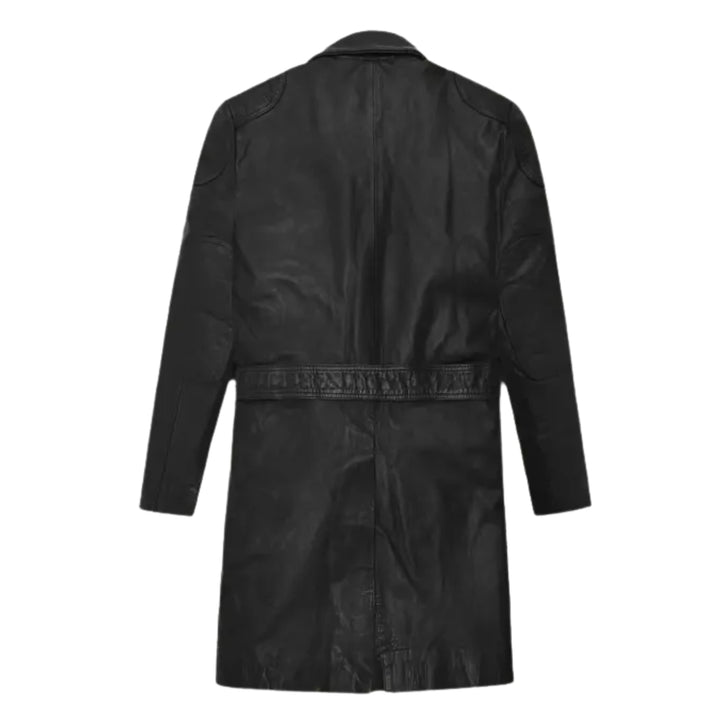 Billy Butcher The Boys black leather long coat