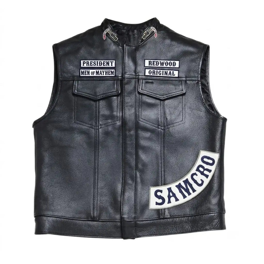 Black Leather Vest For Men