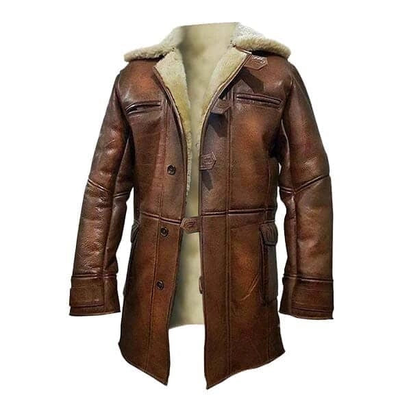 Brown Sheepskin Leather Jacket For Men