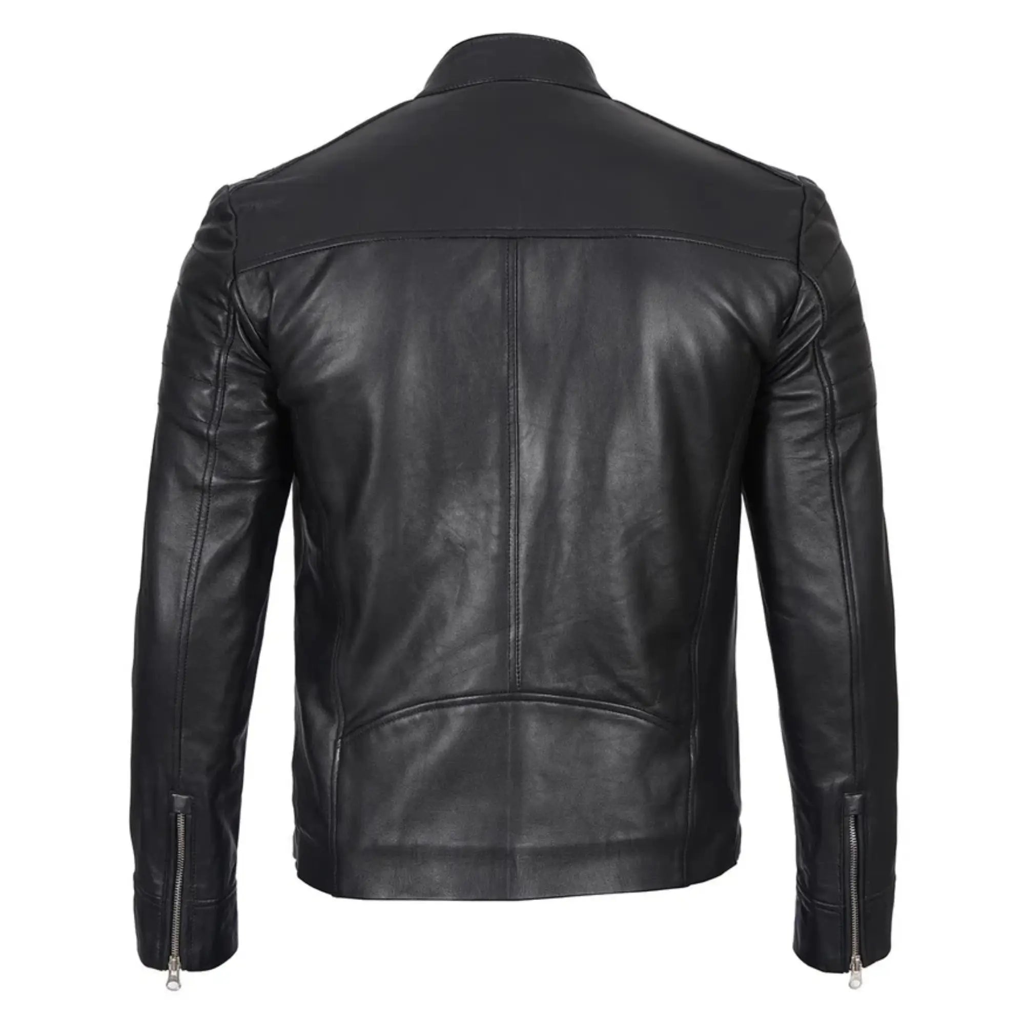 Carrie Men's Black Cafe Racer Style Leather Jacket