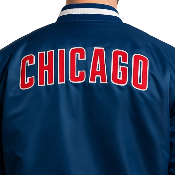Unwind Leather Chicago Cubs Alpha Bomber Jacket