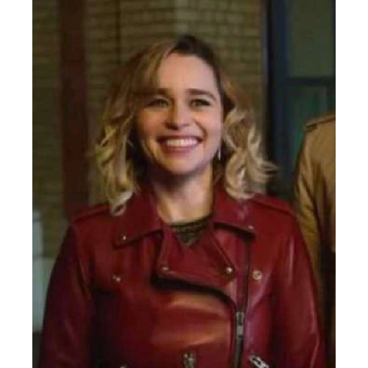 Emilia Clarke Last Christmas Kate Leather Jacket