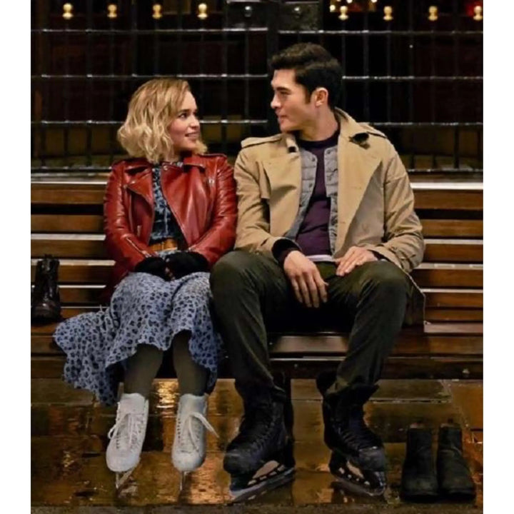 Emilia Clarke Last Christmas Kate Leather Jacket