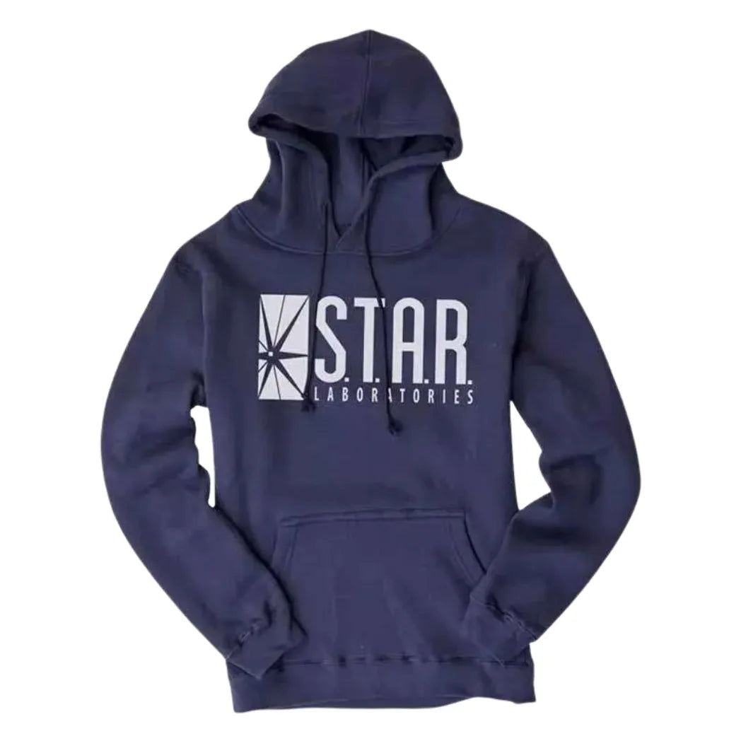 Everyday Unisex Blue Fleece Pullover Hoodie with Kangaroo Pocket
