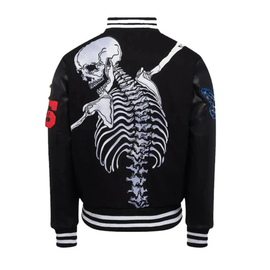 Godspeed Skull Rod Black Bomber Halloween Leather Jacket