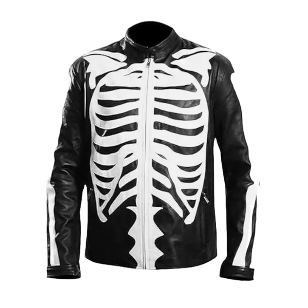  Men's Skeleton Leather Jacket 